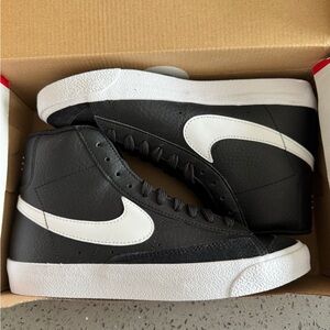 Nike Blazers- black and white- new size 5Y or 6.5